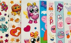 150+ STICKERS Themed BLUEY SPIDEY PUSHEEN PEPPA PIG SPIDERMAN SANRIO HELLO KITTY