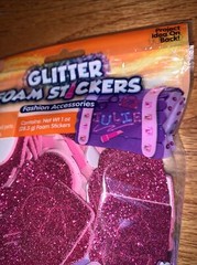 NEW GLITTER Foam Stickers Pink Purple Fashion Accessories