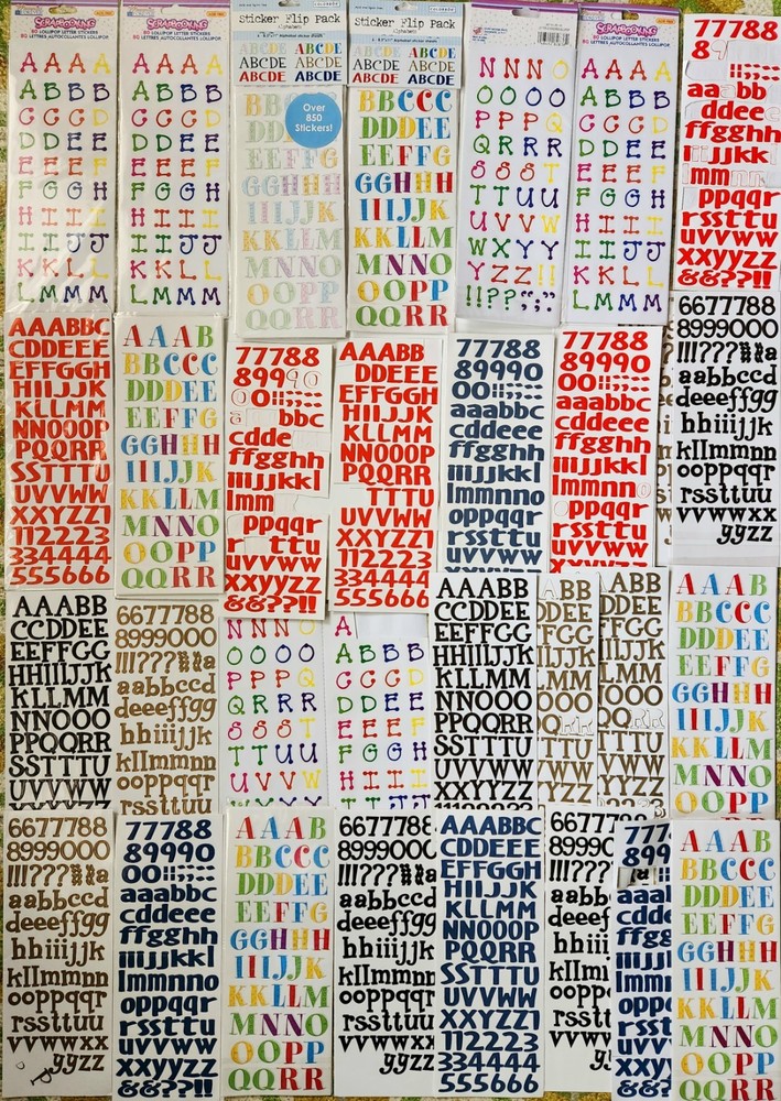 Memories Forever Colorbok Alphabet Letters Scrapbooking Lot Stickers 1000s VTG