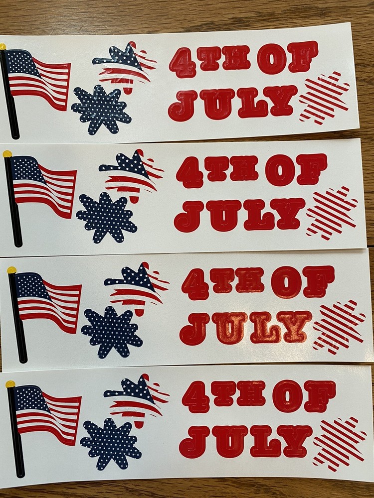 Creative Memories 4th Of July Sticker Lot of 4 Sheets Title Vintage Style 1997