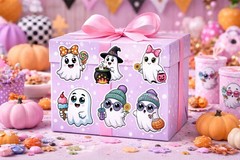 Halloween Ghost Sticker Set – 32 Piece