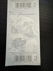 VTG Mrs. Grossman’s Stickers Lot of 4 Strips Tiger Tigers 1997