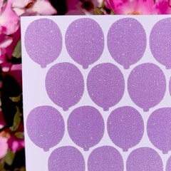 Glitter Balloon Stickers! – 0.5 to 4 inch – Choose a Size & Color