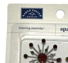 Karen Foster Sparkle Burst Brads Holly Berries 01849 Scrapbook Lot of 2 NEW READ