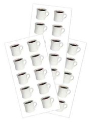 Paper House Coffee Cups Mug Stickers Scrapbooking Junk Journals Collage