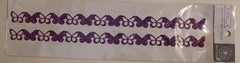 New White Blossom scrapbook stickers sparkly glitter purple butterfly border 12″