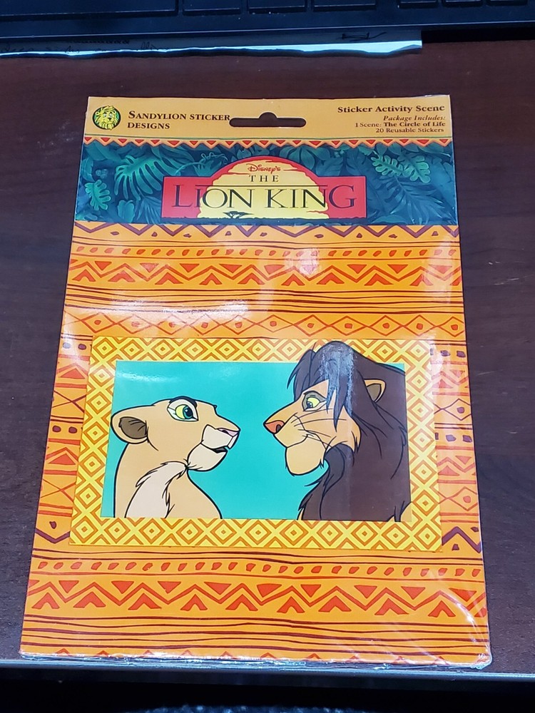 Sandylion Lion King Activity Scene w/ 20 stickers CIRCLE OF LIFE New sealed