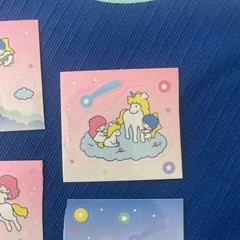 Vintage 80s Sanrio Stickers, Little Twin Stars 6 Pages From Booklet, Unicorns