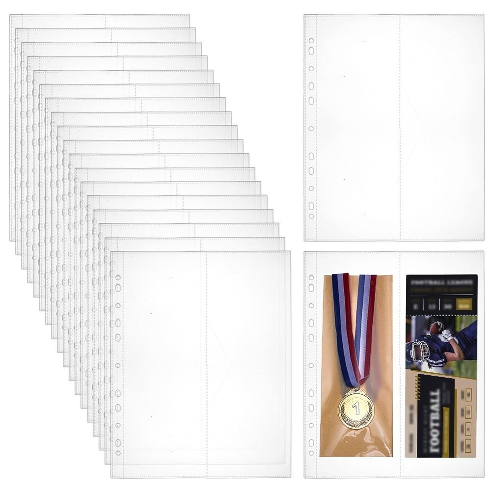 20PCS Award Ribbon Organizer for 4.2×12.2inch Ribbons Clear Plastic Photo Car…