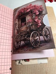 valentines junk journal scrapbook tassel pen clip 74 pages penguin couple