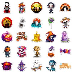 50PCS Halloween Stickers – «Trick or Treat» & Ancestor Honoring Theme Decals for