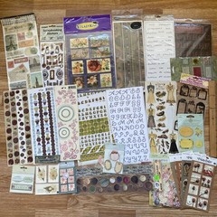 Lot of 25 Sheets of Feminine Girly Victorian Scrapbook Stickers fairy travel