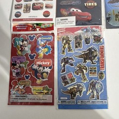 Disney Pixar Cars, Mickey Mouse Clubhouse & Transformers Pop Up Stickers Lot