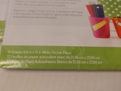 2 NEW CRICUT Printable Sticker Paper 12 Sheets 8.5 X11 1/2″ for Cricut Explore