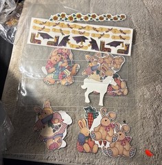 Large Scrapbooking Sticker Ephemera Lot School Baby Holiday Plus Binder Sleeves