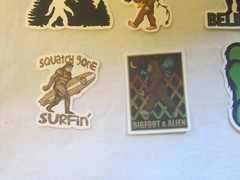Big Foot Sasquatch Sticker Lot of 12 Pieces