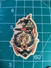 3 Retro Sailor Tattoo 2″ Stickers Navigation Ship Women Anchor Motorcycle Biker