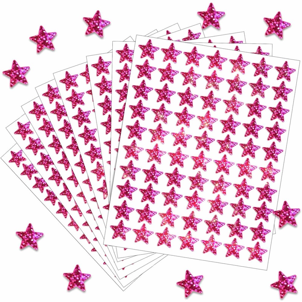 2100 Pcs Star Stickers, Glitter Star Stickers for Reward Chart 30 Sheets Rewa…