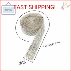 Benvo Self-Adhesive Crystal Rhinestone Sparkling Diamond Ribbon DIY Decoration S