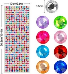 4536 Self-Adhesive Rhinestone Stickers for Kids DIY Crafts, Nail Art & Scrapbook