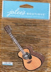RARE Jolees Rock Star Guitar Wood GARAGE BAND Musical Music 3D Scrapbook Sticker