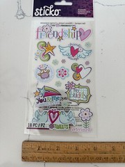 Sticko Autocollant Special Friendship ~ Hearts Wings Birds Stars Flowers ~ Craft