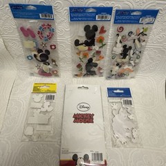 DISNEY EK Success Scrapbook Stickers Mickey Mouse and Friends Lot Of 6 Packs NEW