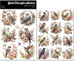 Vintage Rub On Transfers for Crafts DIY Glass Stickers 2 Sheets Furniture Decals