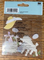 Used RARE Jolees Lamb & Basket Happy EASTER Hat Bunny Eggs Jelly Beans Stickers