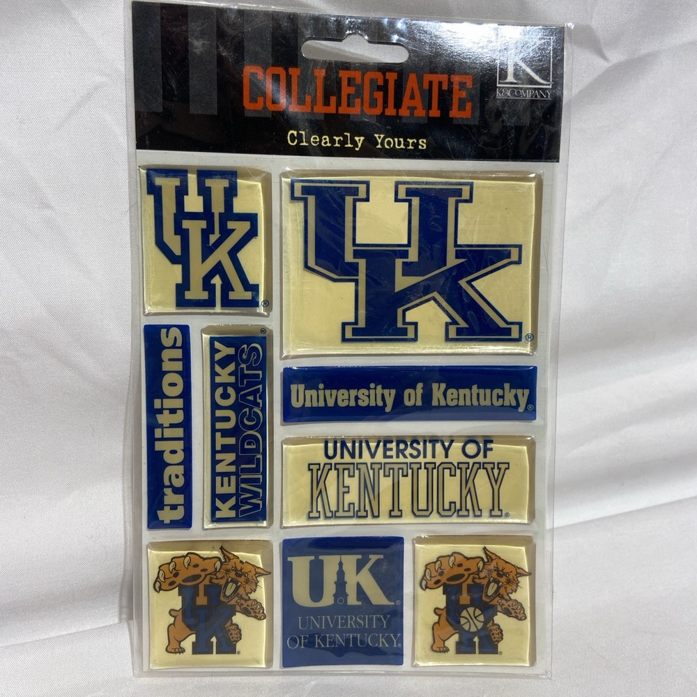 K&Company COLLEGIATE Clearly Yours Dimensional Sticker Kentucky Wildcats
