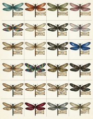 Vintage Style Dragonfly Embellishments Junk Journal Scrapbook Choose A Set