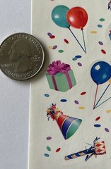 PARTY OVER HERE Stickers (26pcs)Hallmark•Balloons •Celebrate•Birthday•Presents•
