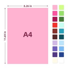 40 Sheets Heavyweight A4 Printable Sticker Paper – Self-Adhesive, 20 Colors, 250