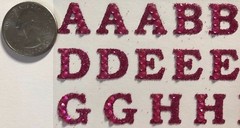 DARK PINK GLITTER ALPHABET Sticker(55pc)Duck Tape•Rhinestones•Holiday•Upper-Case