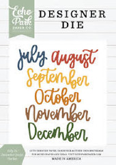 ECHO PARK Designer Die Set – METAL CUTTING DIE – JULY TO DECEMBER SCRIPT