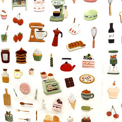 Kitchen Cooking Baking Stickers Junk Journal Collage Planner Scrapbooking
