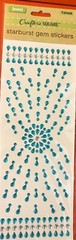 Jewel Starburst Peacock Blue Wedding Boho Face Gem Phone Case Rhinestone Sticker