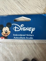 Disney Mickey Mouse Embroidered Stickers Scrapbook Ears Red Black