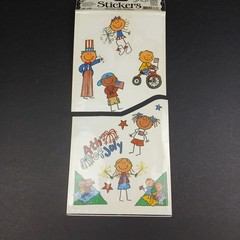 MAMBI Patriotic Kids Stickers SP-125 Texture 4th of July Incomplete