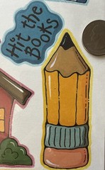 SCHOOL Die-Cut Stickers(11pc) Provo•Bus•Books•Pencil •Students•House•Card Making