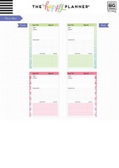 The Happy Planner Project / Goals Fill Paper Mini, 40 Sheets, Multi-Colored