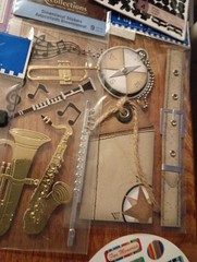 Large Scrapbook Memory Book JJ Sticker Lot Vintage ,Current, & Rare