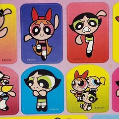 Vintage Y2K Power Puff Girls Stickers Lot 2 Sheets Cartoon Network 2000