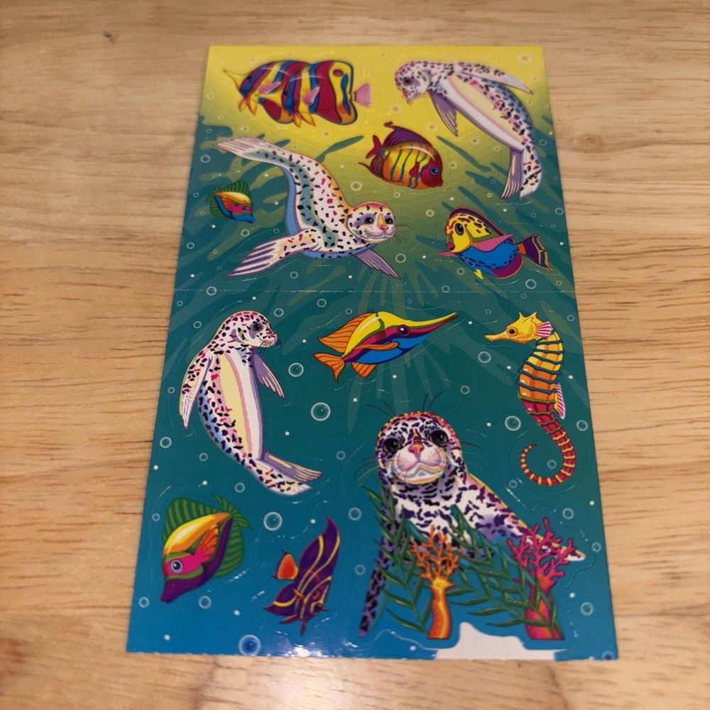 2,2.5×2.5” Sticker Sheets As 1, Lisa Frank Stickers “rainbow Reef”, Skeeter Seal