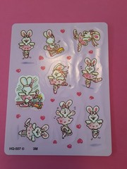 vintage 3M Ballerina Bunny sticker sheet