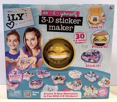 iLY DIY 3D Sticker Maker Craft Kit With Sprinkles Glitter And Gems For Ages 6+