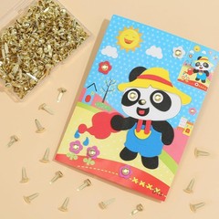 Fasteners, 300 Pcs Brads for Paper Crafts, Small Brads Metal Gold Brads for Pape