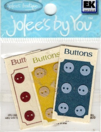 Button Cards, scrapbook 3D embellishment – Jolee’s by You HA001