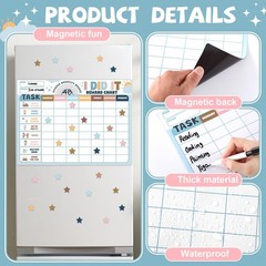 Magnetic Reward Chart for Kids at Home Boho Rainbow I Did It Motivate Behavio…