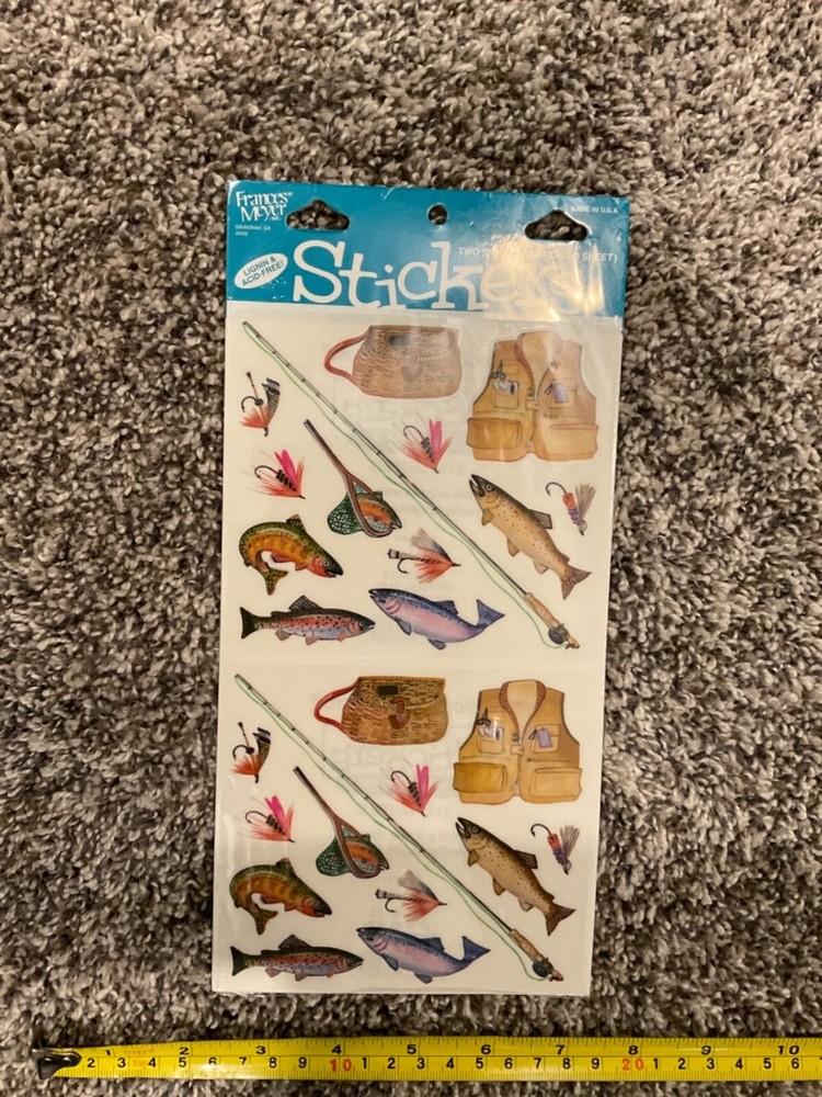 Frances Meyer FMI 26 Fishing Fun Stickers Acid and Lignin Free Made in USA New